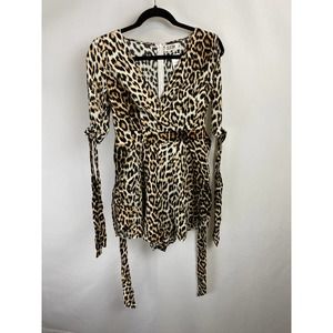 Seek the Label Cheetah OpenSleeve Romper